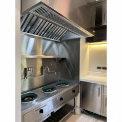 Install stainless steel kitchen work in the home