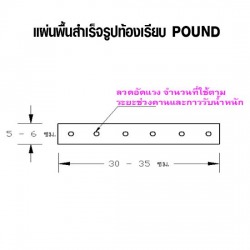 แผ่นพื้นสำเร็จรูปแบบทองเรียบ POUND