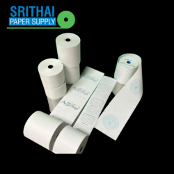 Receipt paper production, logo printing on the back