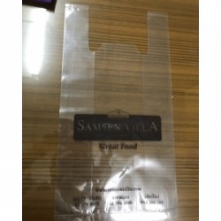 Clear plastic bag, handle, wholesale price