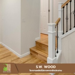 รับผลิตไม้บันไดไม้ยางพารา ราคาโรงงาน