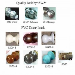 กุญแจลูกบิด PVC - Plastic Lock (AWA)