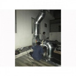 Installation of air ducts.
