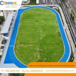 Running track floor - Synthetic sports field, IAAF standard, synthetic rubber treadmill for exercise