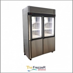 2 door stainless steel freezer
