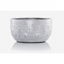 Thai patterned aluminum bowl