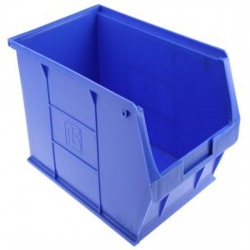Blue Plastic Stackable Storage Bin