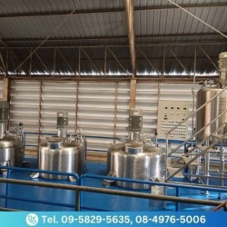 ติดตั้งถังผสมพร้อมแพรนสแตนเลส