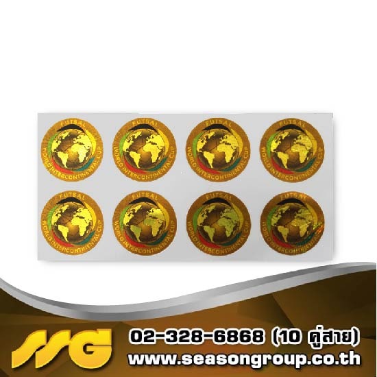 รับพิมพ์สติ๊กเกอร์ฟรอยด์ทอง ไม่มีขั้นต่ำ Gold Foil Sticker สติ๊กเกอร์ฟรอยด์ทอง 