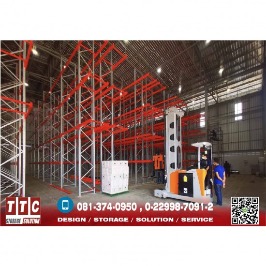 VNA Racking System (Very Narrow Aisle Racking System) โรงงานผลิต Rack  รับผลิตแร็ควางสินค้า  แร็ควางสินค้า  รับทำ rack 